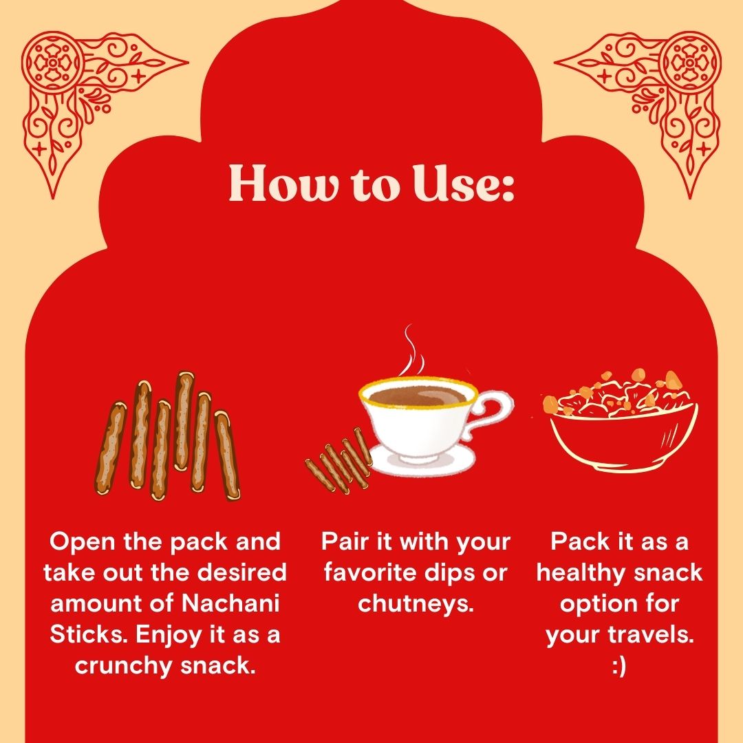 Nachani Sticks - Roasted Super Snack - No Palm Oil - Gluten-free