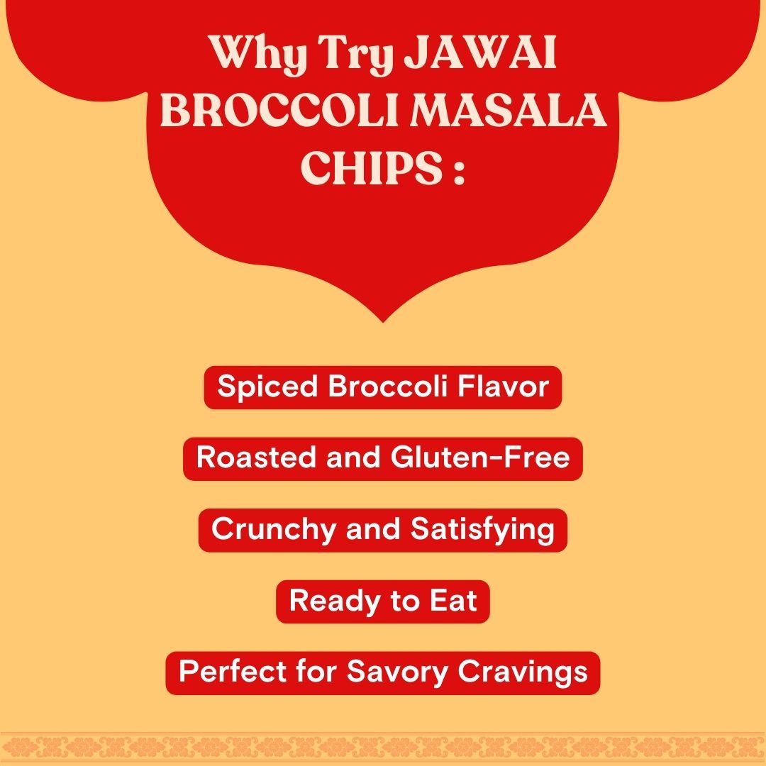 Broccoli Masala Chips - Super Snack - Plant Protein Snacks- Fiber Rich - Gluten-Free Chips