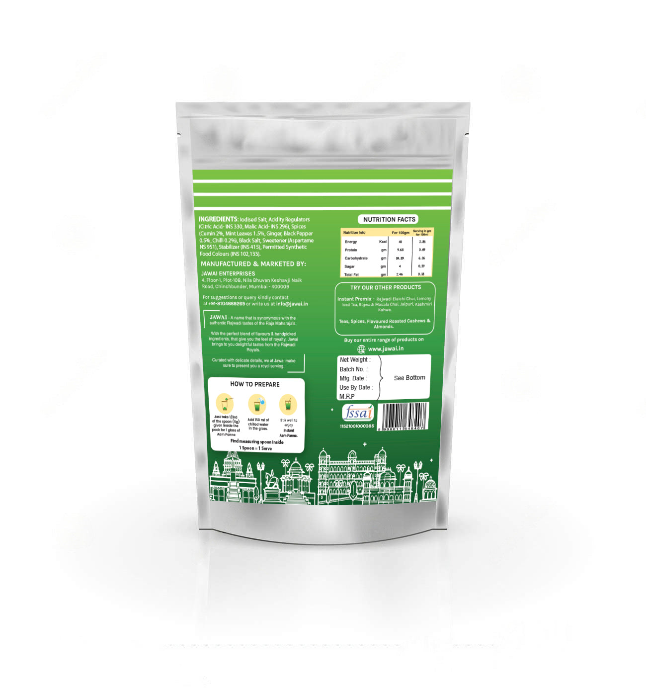 Instant Aam Panna Mix | Premix - Mix It Sip It | Mango Drink | Just Add Cold Water | 60 Gram