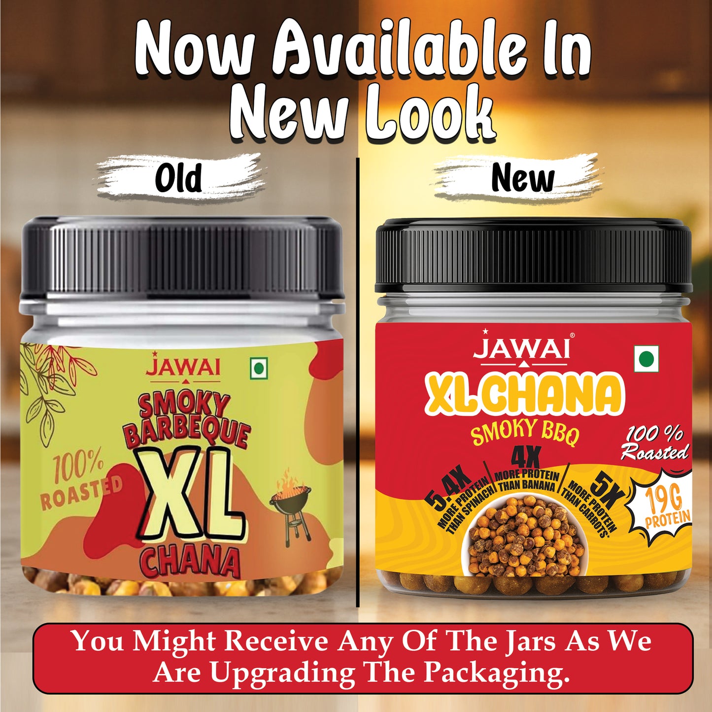 Roasted XL Smoky Barbeque Chana | 19g High Protein Snack | Roasted Snack - Pack of 3