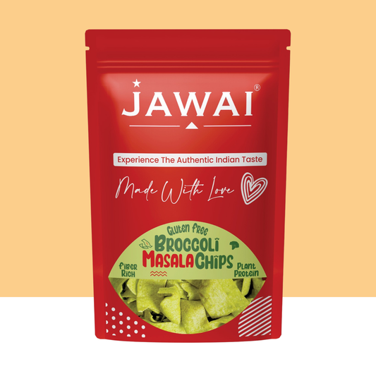 Broccoli Masala Chips - Super Snack - Plant Protein Snacks- Fiber Rich - Gluten-Free Chips