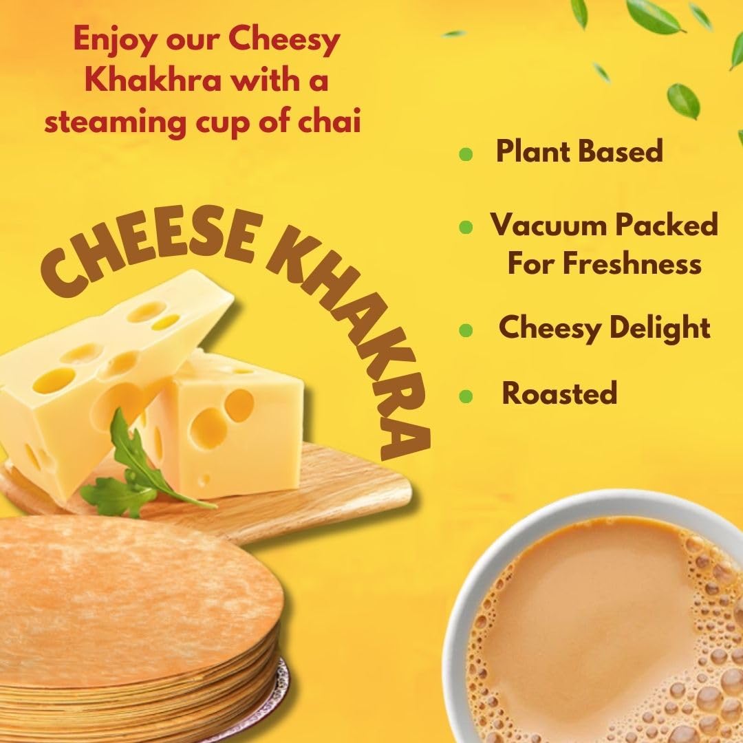 Cheese Khakhra - Roasted | Whole Wheat | Vacuum Packed for freshness