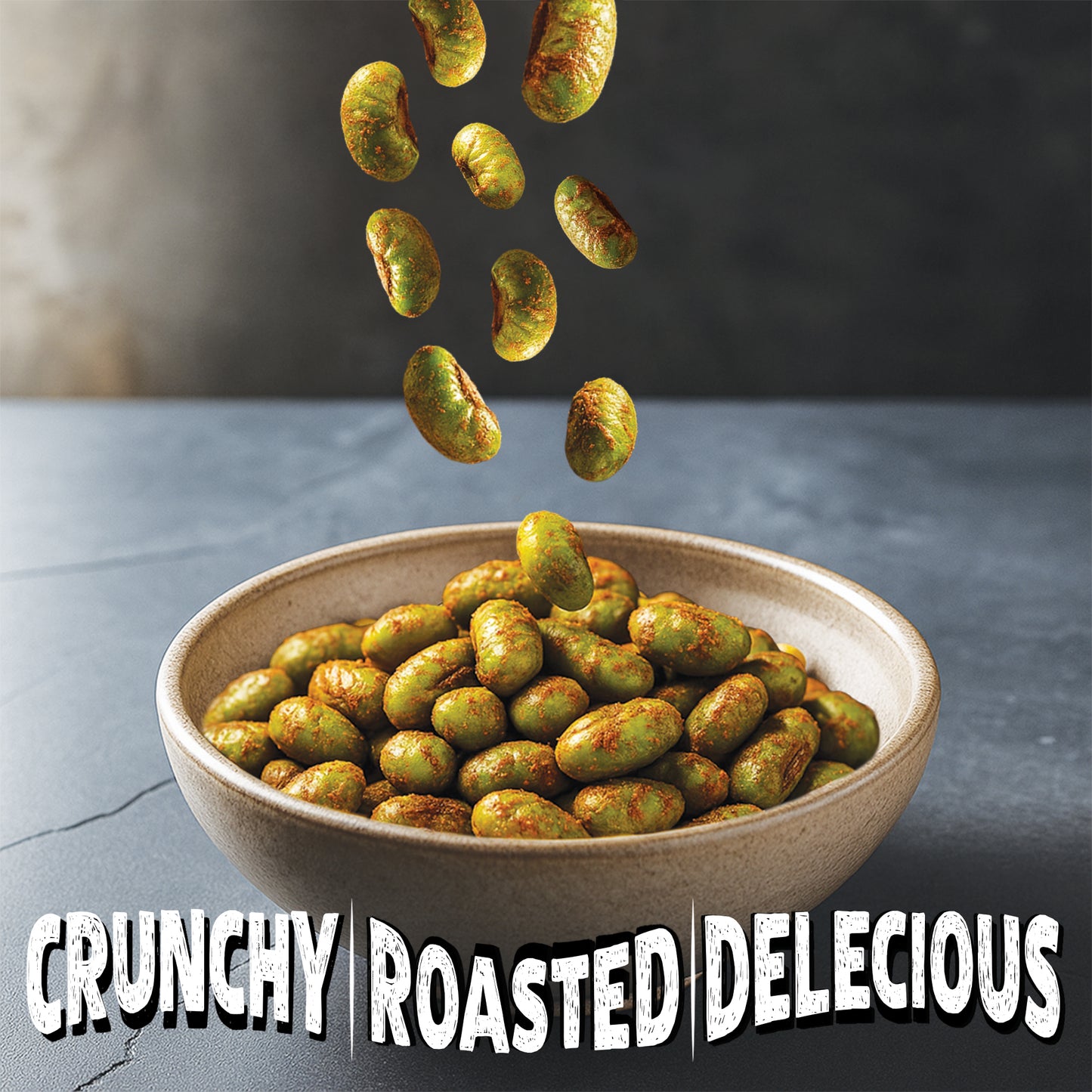 NUTRIROOTZ ROASTED EDAMAME BEANS | 26g PROTEIN Per Pack | BBQ Flavor | Highest Protein Super Snack | Plant-Based | Keto Friendly | Gluten-Free Snacks | Healthy Crunchy Snack -60G