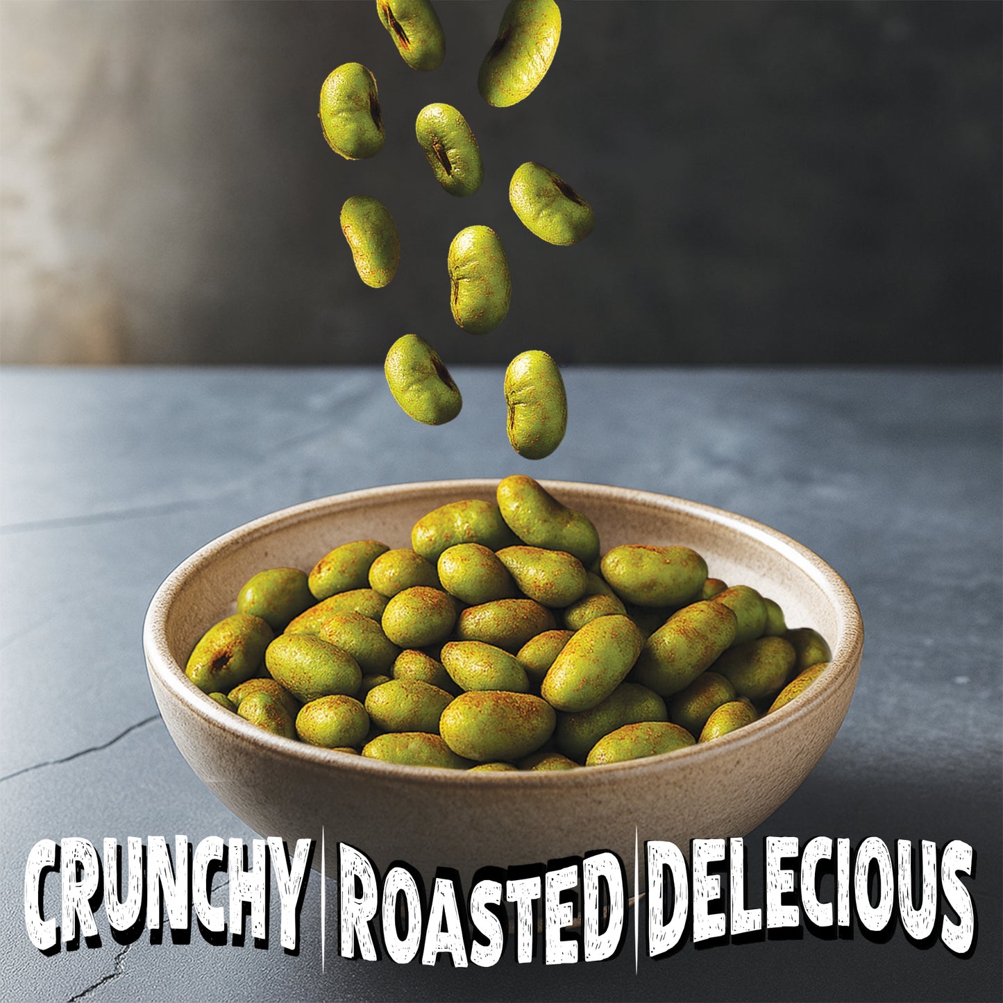 NUTRIROOTZ Roasted Edamame Beans | High Protein Super Snack | 25g Protein | More Protein Than Makhana | Keto Friendly | Gluten Free | Vegan | Healthy Crunchy Snack (60 G, SRIRACHA)