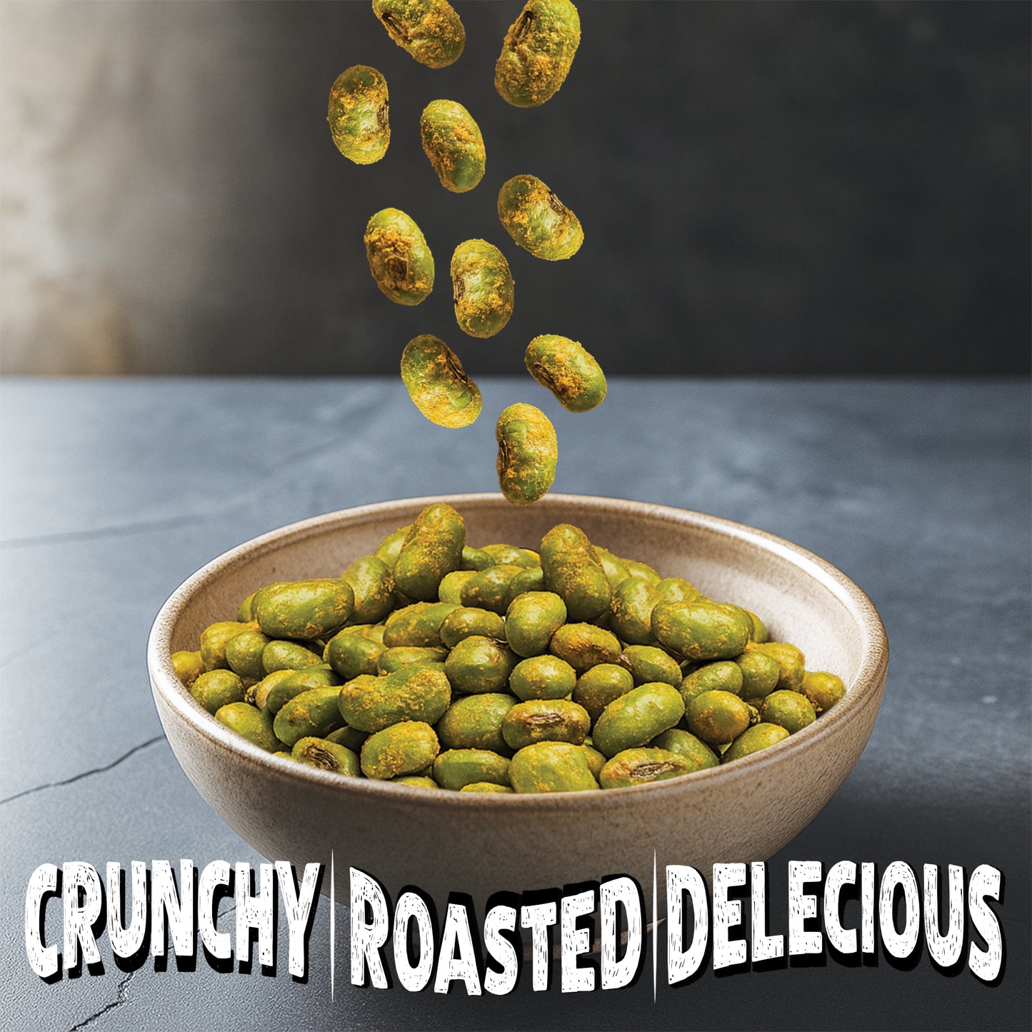 NUTRIROOTZ Roasted Edamame Beans | High Protein Super Snack | 25g Protein | More Protein Than Makhana | Keto Friendly | Gluten Free | Vegan | Healthy Crunchy Snack (60 G, CHEESE)