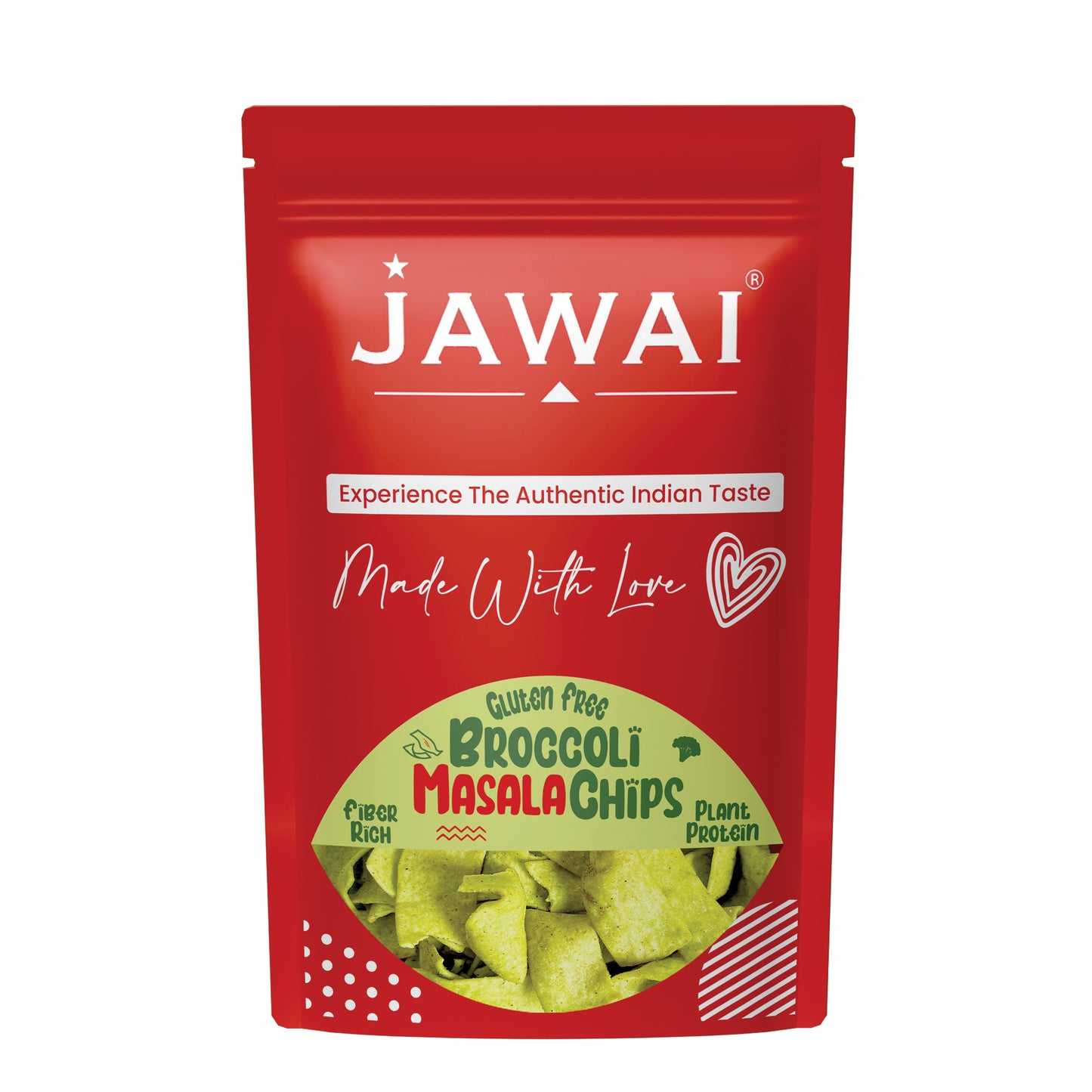 Broccoli Masala Chips - Super Snack - Plant Protein Snacks- Fiber Rich - Gluten-Free Chips