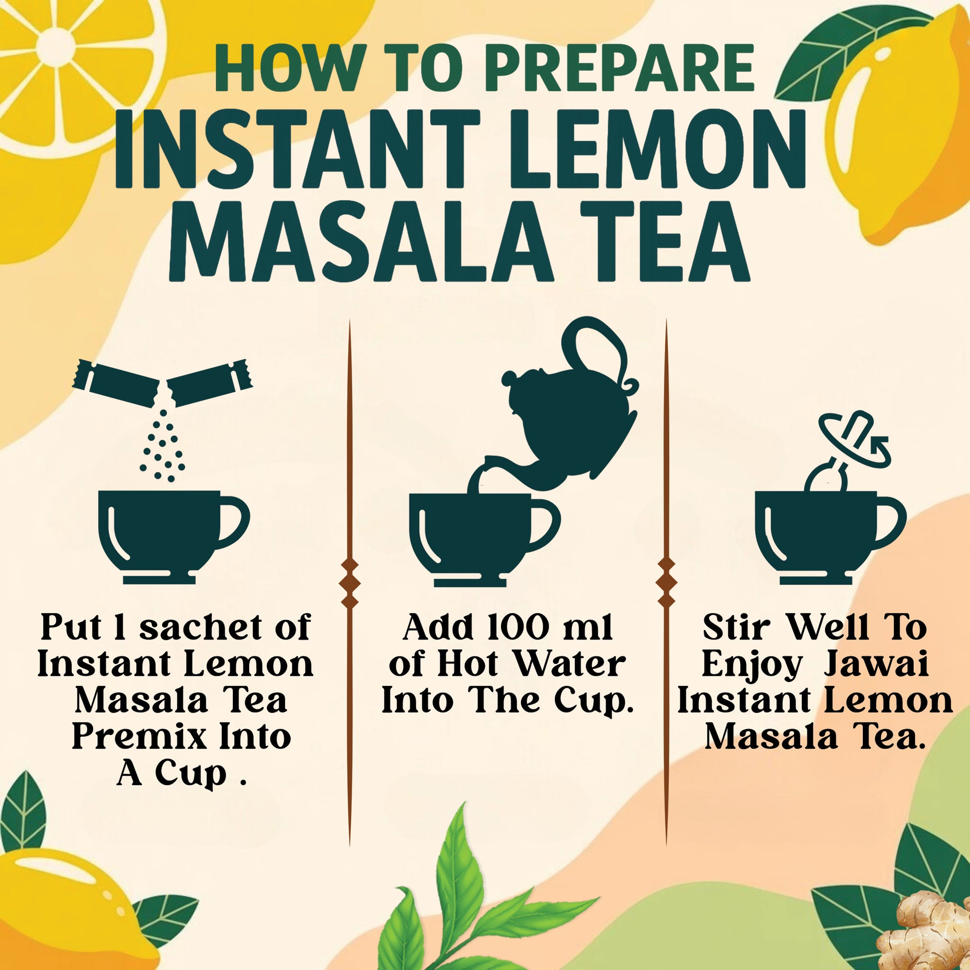 How to prepare instant lemon masala tea