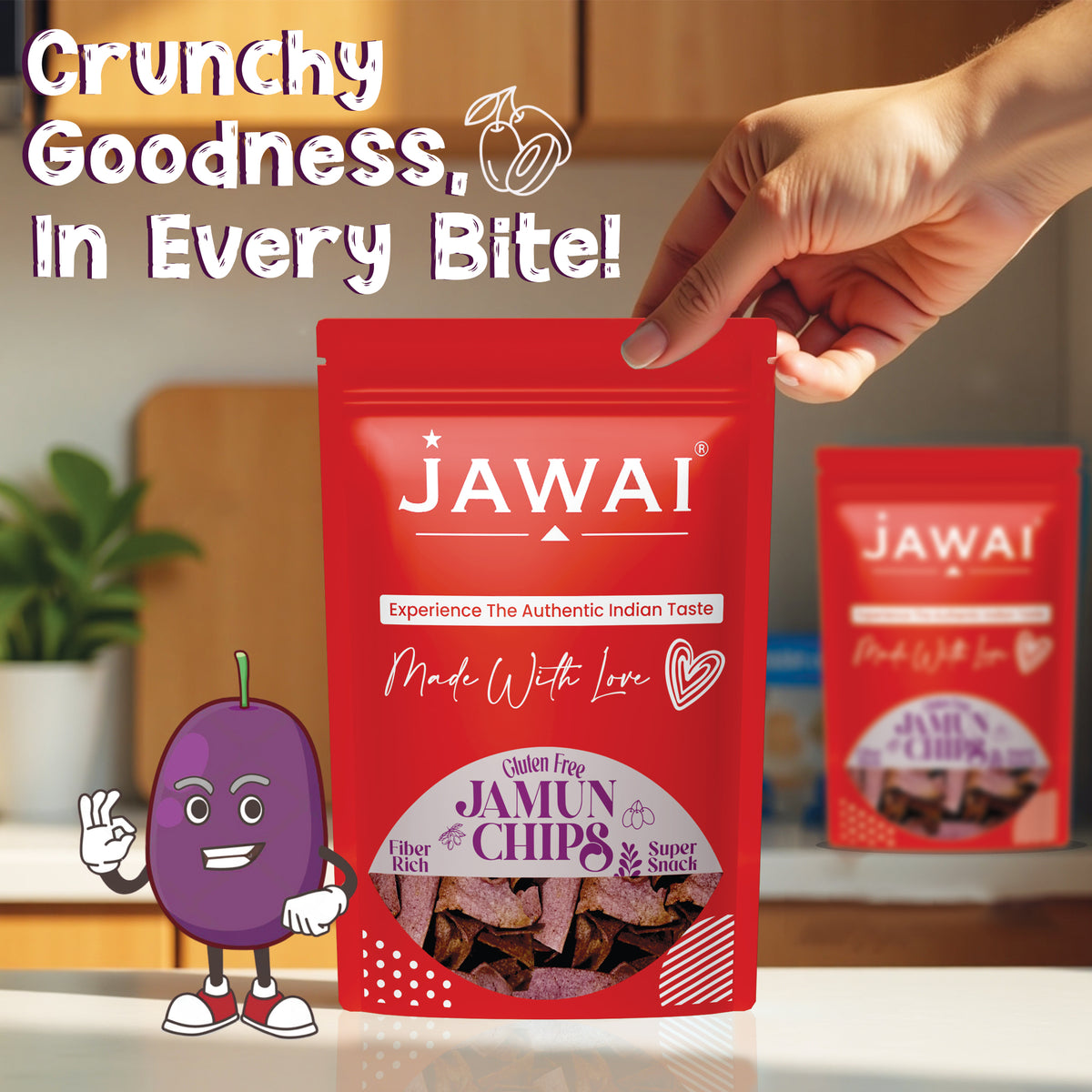 crunchy jamun chips