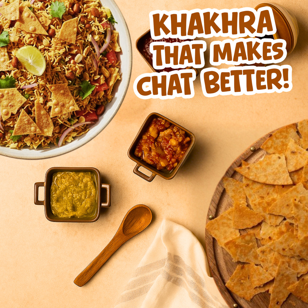 Roasted Whole Wheat khakhra Combo | Punjabi, Manchurian, Cheese, Pani puri| Khakhra| 100% Natural | Pack of 4, 200 gms each | Vaccum packed for Freshness