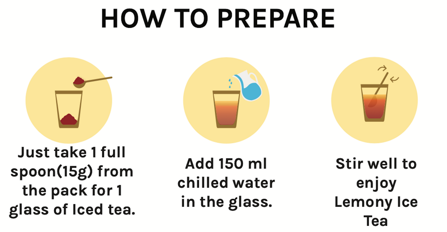 INSTANT Lemon Tea Premix | Just Add Cold Water for Iced Tea| Add hot Water for Lemon Tea | Ready in 10 seconds