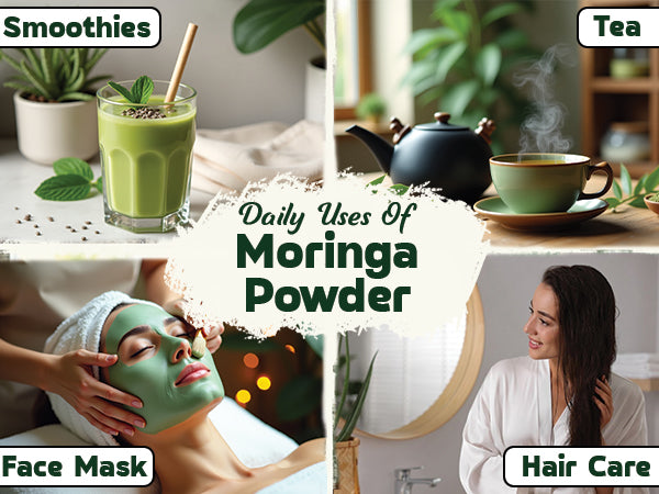 NUTRIROOTZ Organic Moringa Powder 100g | Drumstick Leaves Powder | Rich in Vitamins | Superfood For Immunity, Digestion & Energy | Helps With Weight Loss, Hair & Skin