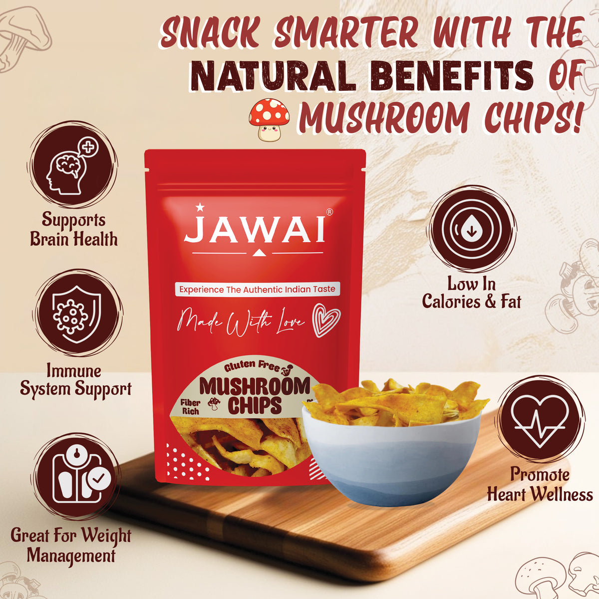 mushroom chips benefits