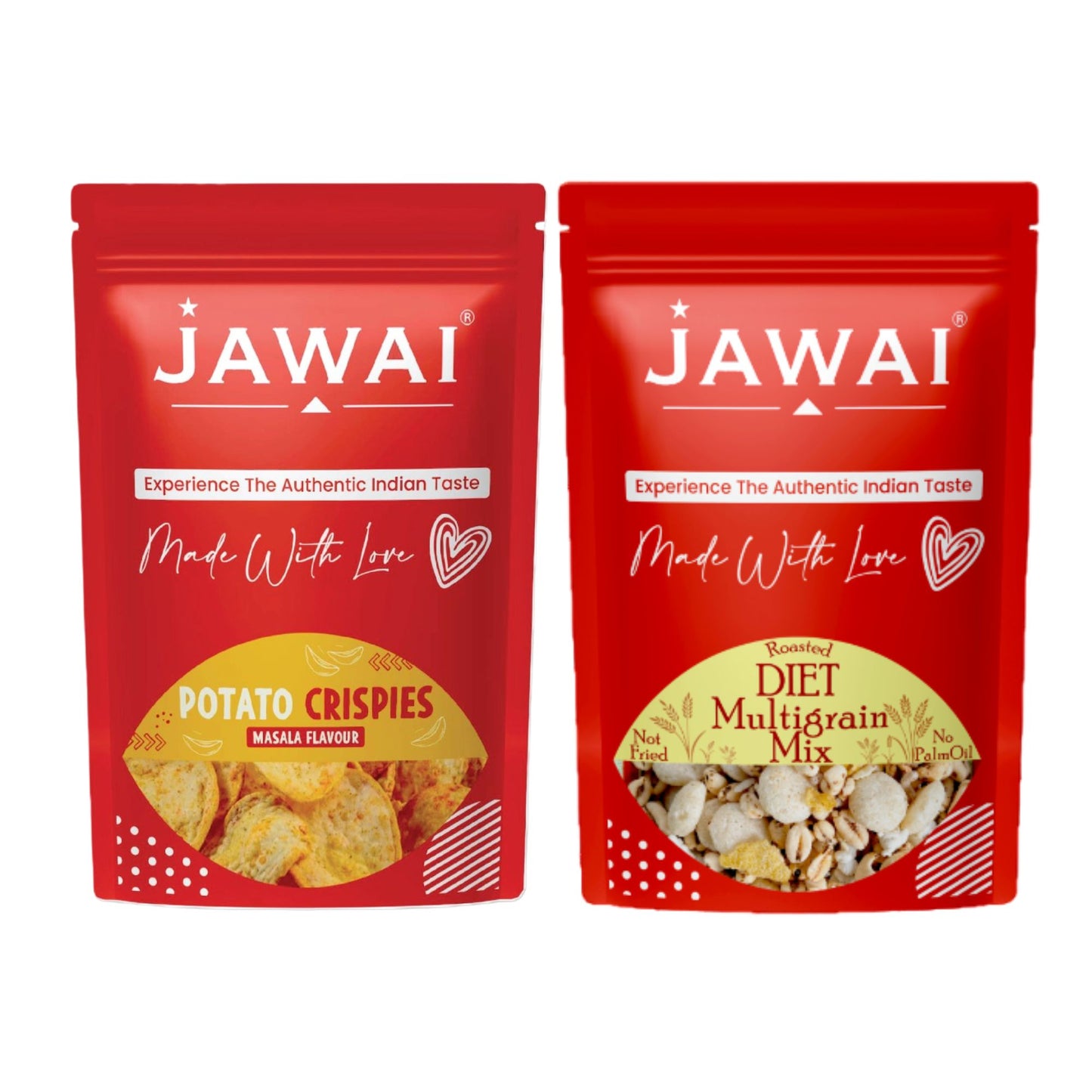 Diet Multigrain Mix + Masala Potato Crispie | Snack Combo -Pack Of 2 | Roasted Millet Snack | Thick Potato Chips | Go-To-Snack (50g each)