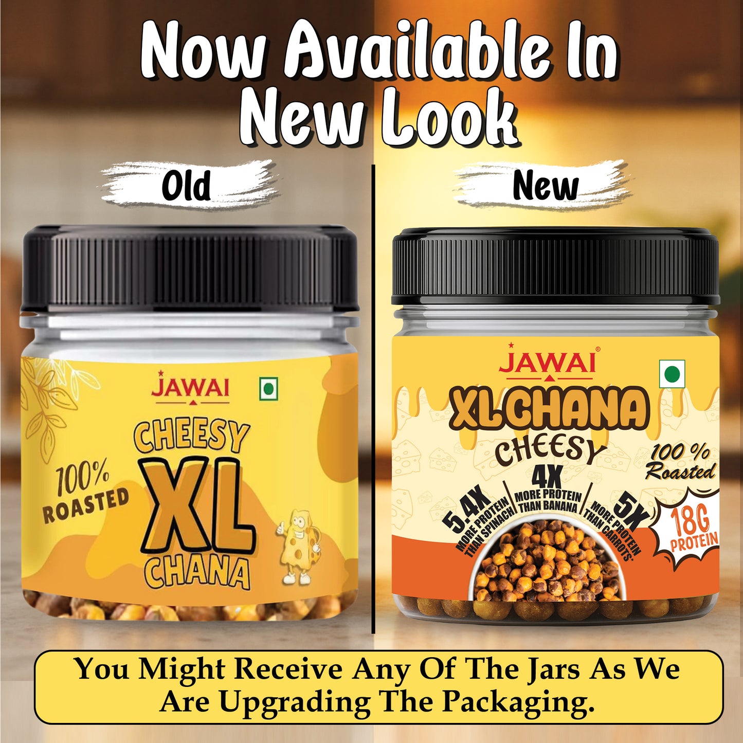 Roasted XL Cheesy Chana |  18g High Protein Snack | Roasted Snack- Pack of 3