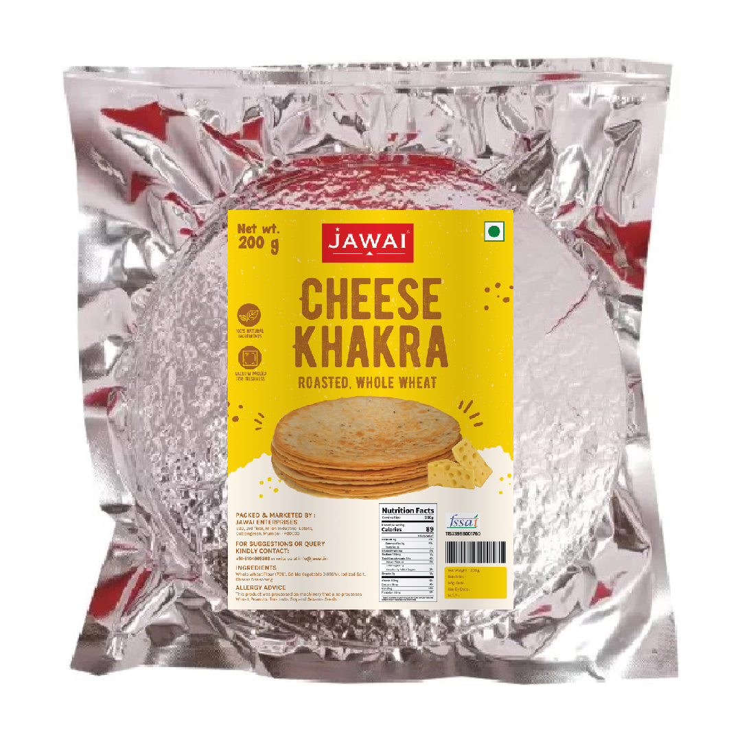 Roasted Whole Wheat Khakra Combo | Plain Diet, Punjabi, Cheese, Pani Puri, Manchurian, Masala | 100% Natural | Pack of 6, 200 gms each | Vaccum packed for Freshness