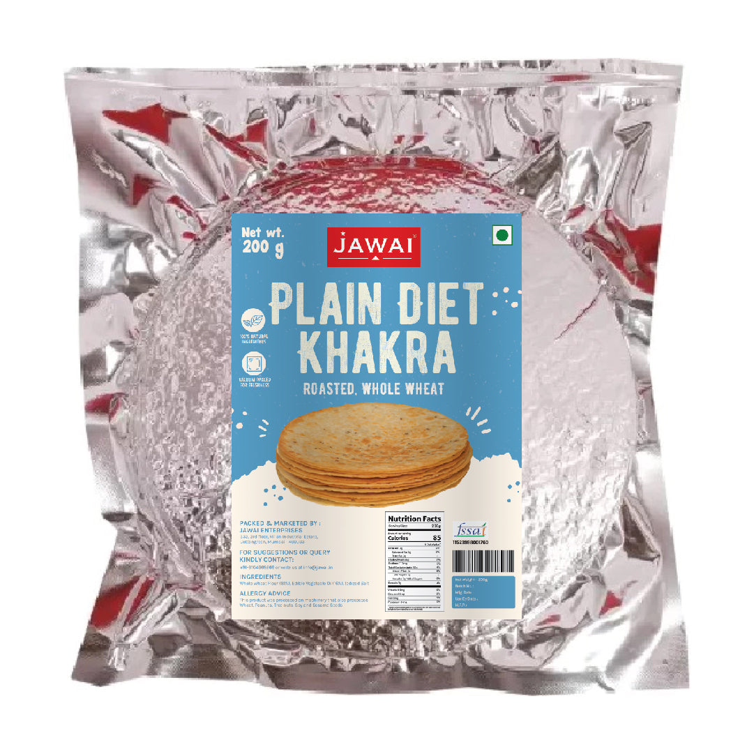 Roasted Whole Wheat Khakra Combo | Plain Diet, Punjabi, Cheese, Pani Puri, Manchurian, Masala | 100% Natural | Pack of 6, 200 gms each | Vaccum packed for Freshness